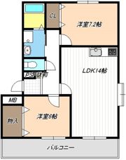 アルカディアⅡの間取り画像