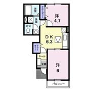 リバーコート Dの間取り画像