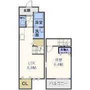 スリーハーブズ メルヴェーユ三国ヶ丘の間取り画像
