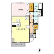 ローズコート宮の内 Bの間取り画像