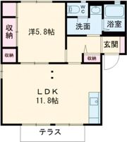 ラ・クレールAの間取り画像