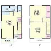 ウエストタウンテラス南棟の間取り画像