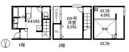 フェリオ千早の間取り画像