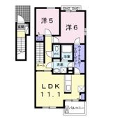 プロムナードⅢの間取り画像