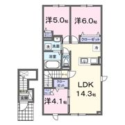 アーデルハイツ Bの間取り画像