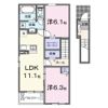 ケーズコート中迫3の間取り画像