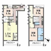 BEREO西新町の間取り画像