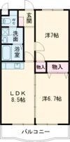 マンションマスカットの間取り画像