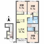 メゾンマスト谷川瀬の間取り画像