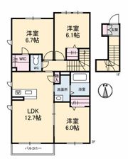 My Home 平井 B棟の間取り画像