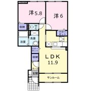 サニーグレイスの間取り画像