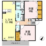 リバーサイド中部 Bの間取り画像