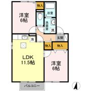 グリーンベルズ B棟の間取り画像