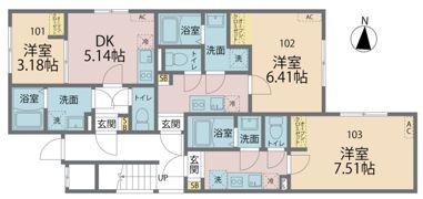 カインドネス厚木Northの間取り画像