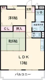エクセルハイム中山の間取り画像