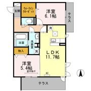 KRANE B棟の間取り画像