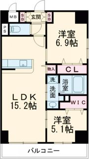 グランシャルール京町の間取り画像