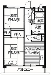 ビレッジハウス柳崎タワー1号棟の間取り画像