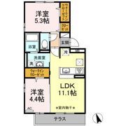 オッツ梅満Ⅱ A棟の間取り画像