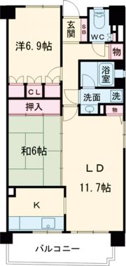 サーパスシティ栗林の間取り画像