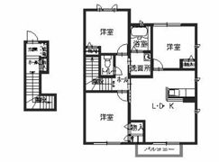 コア山崎Cの間取り画像