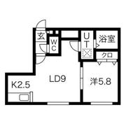 AKT月寒中央の間取り画像