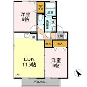 ラフィネス高田 A/Bの間取り画像