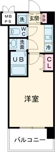 エスライズ新神戸Ⅱの間取り画像