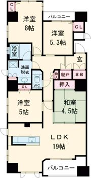 レジデンシャル樺島の間取り画像