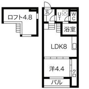 ハーモニーテラス福田町Ⅱの間取り画像