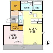 ヴォンエルフ古国府 D棟の間取り画像