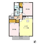 ベルメゾン A棟の間取り画像