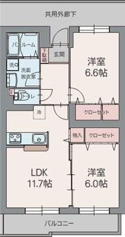 アロッジオ トガリーゼの間取り画像