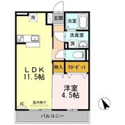 ローゼスポート港町 B棟の間取り画像