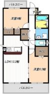 ベルデュールⅡの間取り画像
