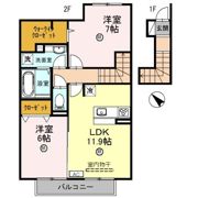 Aile D'ore (ｴﾙﾄﾞｰﾙ) A棟の間取り画像