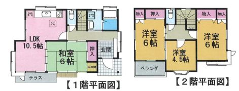 花見川区三角町戸建の間取り画像