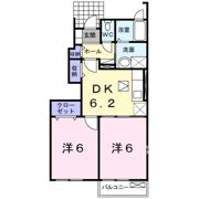 ヒルズサイド Aの間取り画像