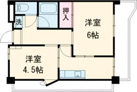 栗林ハイツの間取り画像