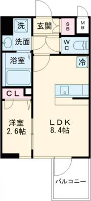 エスリード神戸三宮ヒルズの間取り画像