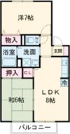 トリヴァンベール松川の間取り画像