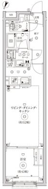 グローリオシェルト池袋Ⅱの間取り画像