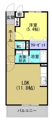 アベニール荒田の間取り画像
