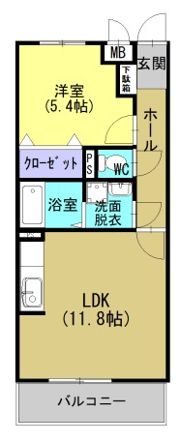 アベニール荒田の間取り画像