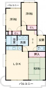 万場山ハイツの間取り画像