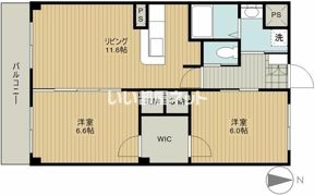 田畑ハイツそれいゆ上西郷Bの間取り画像
