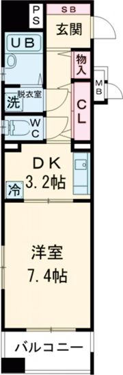 プレサンス新神戸の間取り画像