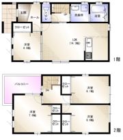 （仮称）ﾌｼﾞﾊﾟﾚｽ戸建賃貸和歌山市福島の間取り画像