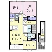 ラポールの間取り画像