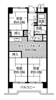 ビレッジハウス笠寺タワー1号棟の間取り画像